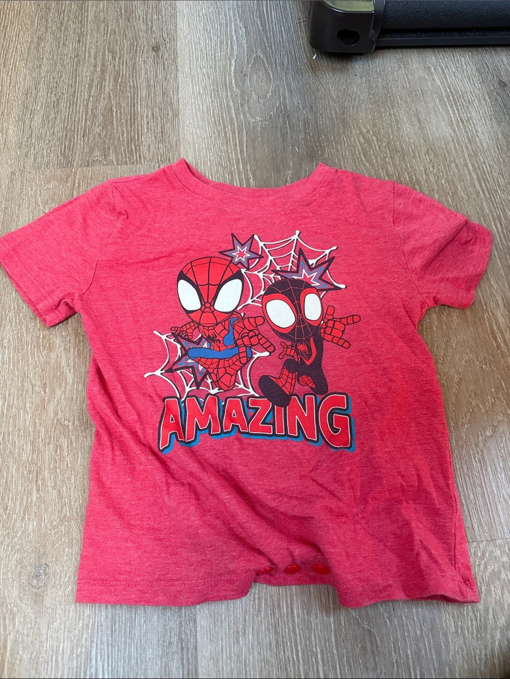 Kids' Red Spider-Man 'Amazing' upcycled romper